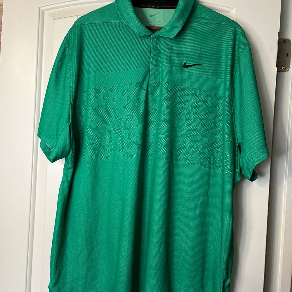 Nike Dri-FIT ADV Tiger Woods Collection Golf Polo Shirt Green Mens XXL